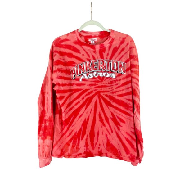 Ohiopyle Pinkerton Astros Red Tie-Dye Long Sleeve T-Shirt 100% Cotton Size L - Picture 4 of 6